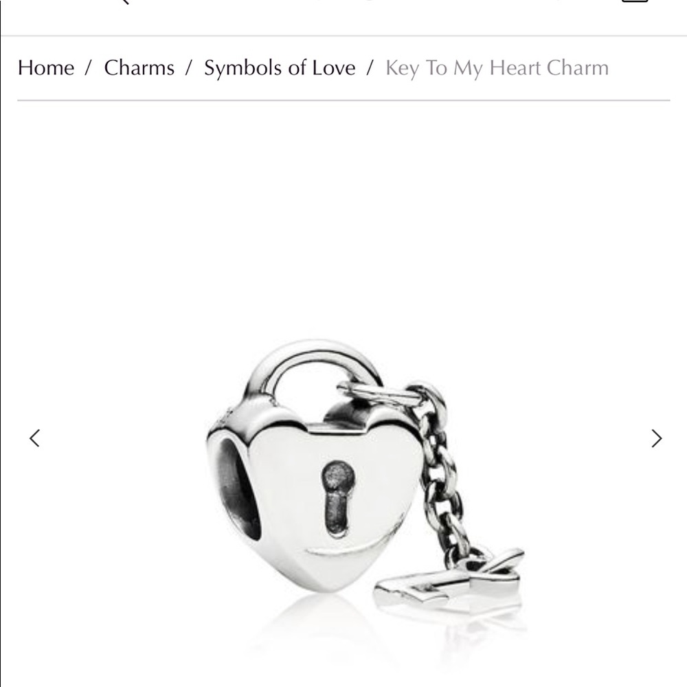 Pandora Key to my heart charm